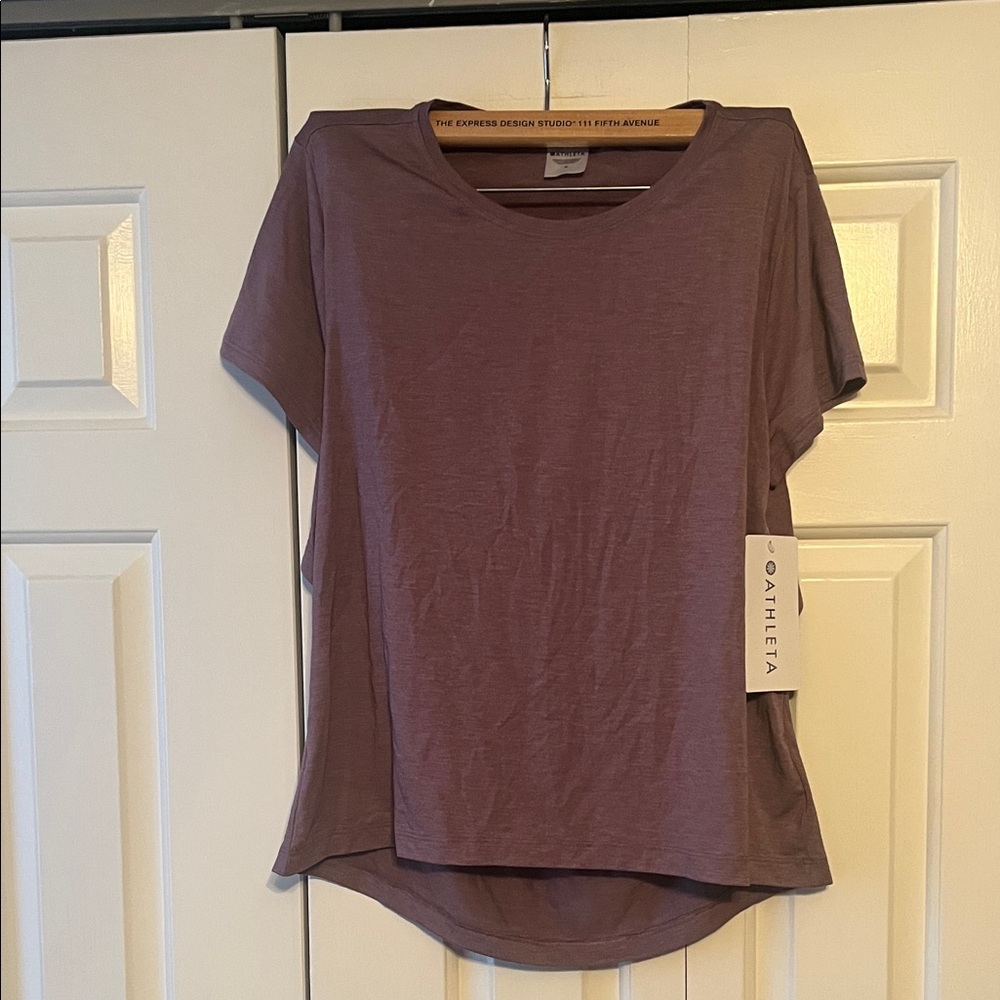 Athleta Purple Top with back cut out detail